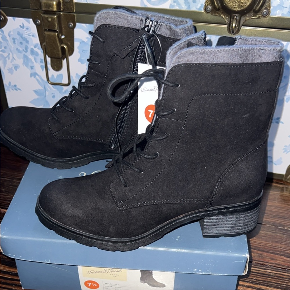 Target Black Lace-Up Boots
